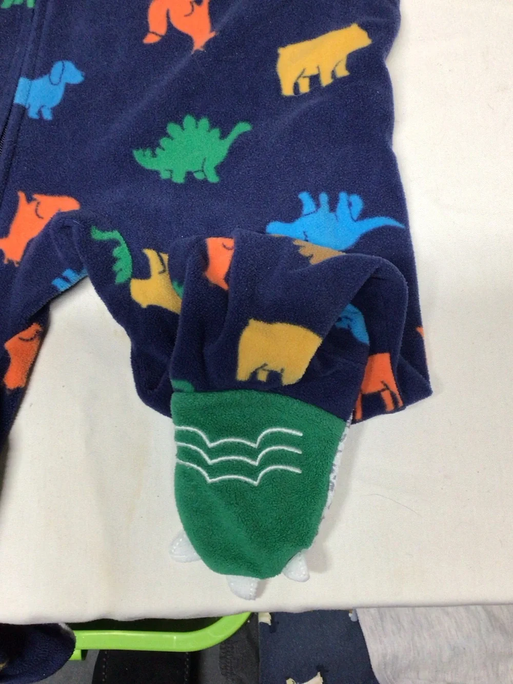 Carter's Navy Dinosaur Zip Front Footed One-Piece lot of 5 carters onesies